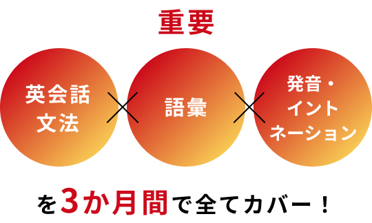 重要 英会話文法 語彙 発音・発音・イントネーションを3か月間で全てカバー!