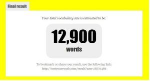 Vocabulary Test Result 01