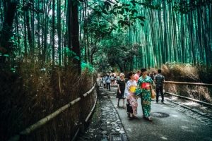 Tourists in Kyoto